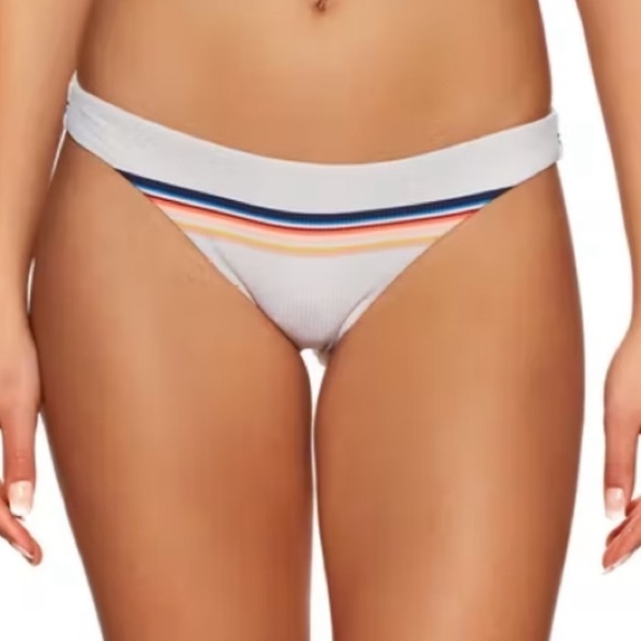 Rip curl Last Wave ribbed striped cheeky bikini bottom XL - Picture 2 of 4